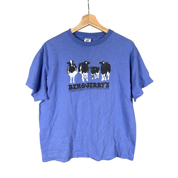 ben & jerry | Shirts | Vintage Ben And Jerrys Ice Cream T Shirt Cow ...